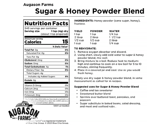 Augason Farms: Sugar & Honey Powder Blend